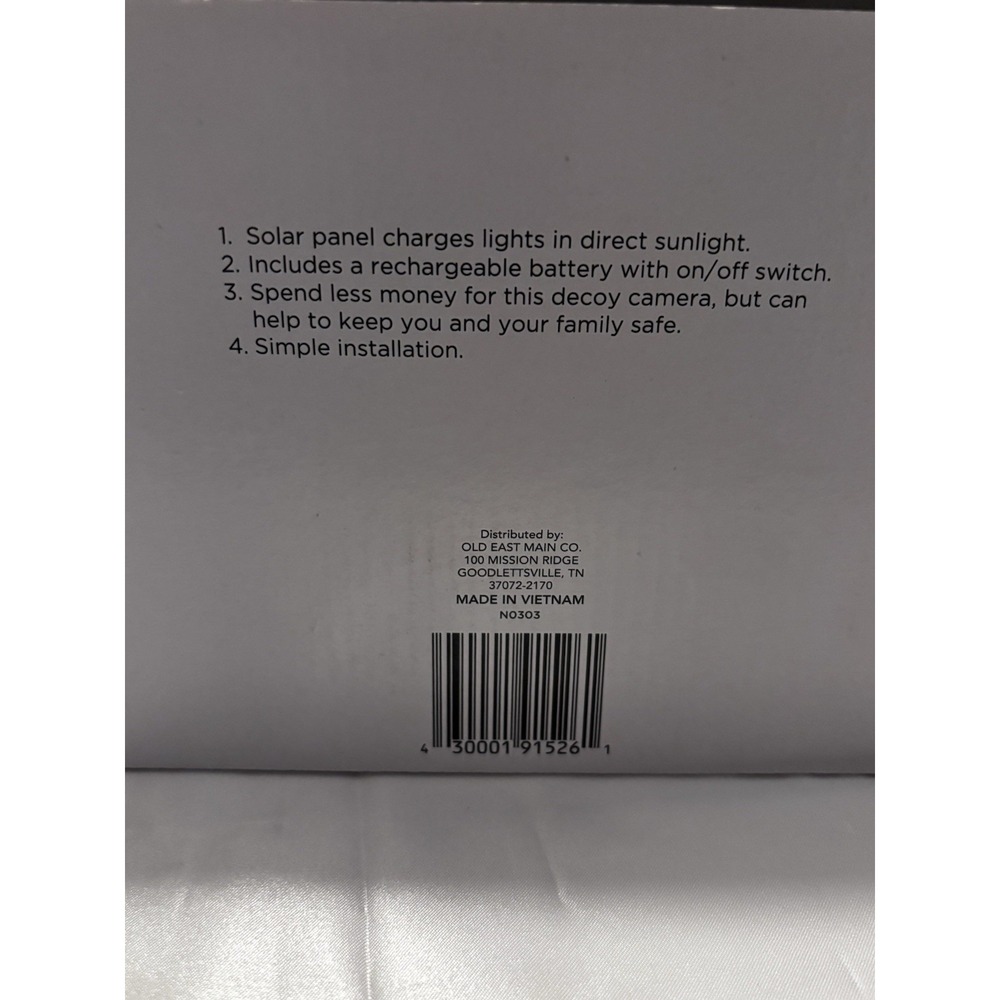 Pro Essentials Solar Decoy Camera Dummy Security Camera Solar Rechargeable LED[B - Picture 7 of 7